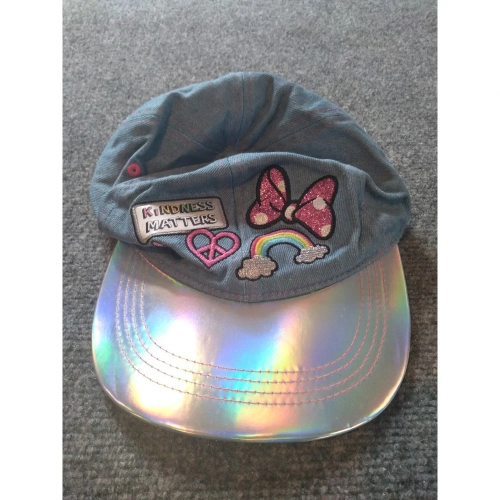 Disney Parks Minnie Mouse Kindness Matters Denim Baseball Cap Girls Hat